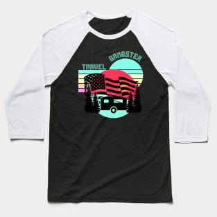 Travel Gangster (Trailer Sunset Flag) Baseball T-Shirt